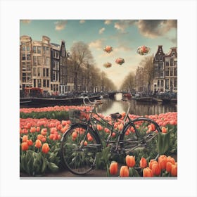 Amsterdam Tulips Canvas Print