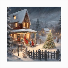 Christmas Village 1 Canvas Print