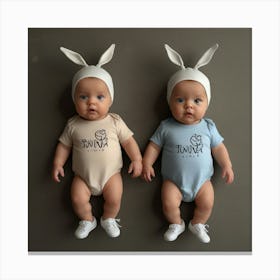 Two Baby Bunnies Canvas Print