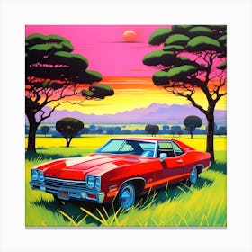 'The Red Car' Canvas Print
