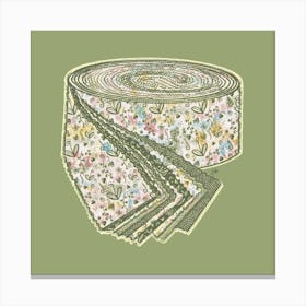 Jelly Roll Sewing Fabric Rainbow Olive Canvas Print