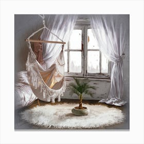 Room With A Hammock 2 Canvas Print