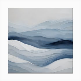 Abstract 'Blue' Sea Waves Canvas Print