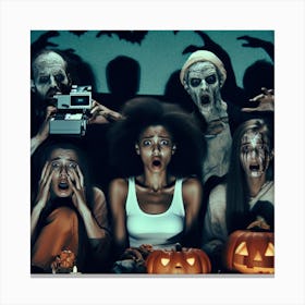 Scary Halloween Party 1 Canvas Print