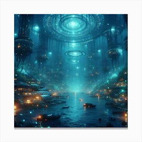 Futuristic City 18 Canvas Print