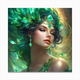 Emerald Girl Canvas Print