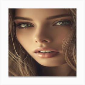 Portrait Of A Beautiful Woman Canvas Print