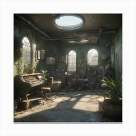 Fallout Art School Raytraced Canvas Print