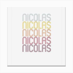 Nicolas Name Personalized First Name Nicolas Canvas Print