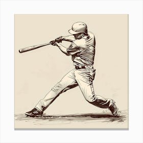 A Baseball Player Hitting Home Run Hand Drawn Sk 1718672775 4 Canvas Print