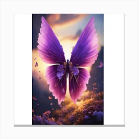 Purple Butterfly Canvas Print