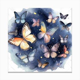 Watercolor Butterflies Canvas Print