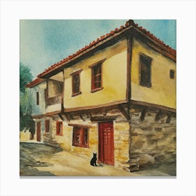 Greek Old House at Xanthi City Canvas Print