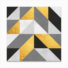 Collage with gold and black 9 Canvas Print