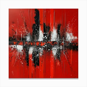 Abstract Red And Black Painting Leinwandbild