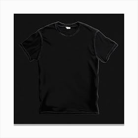 Black T - Shirt 13 Canvas Print