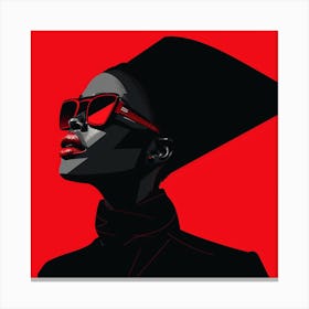 Black Woman In Sunglasses Canvas Print