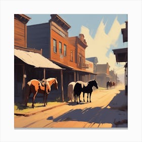 Western Town Canvas Print
