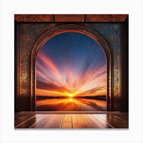 Sunrise Over The Ocean 6 Canvas Print