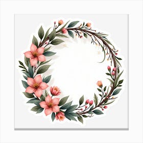 Floral Wreath 15 Canvas Print