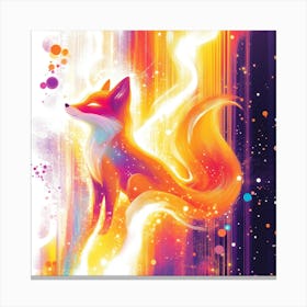 Fox In Space Canvas Print