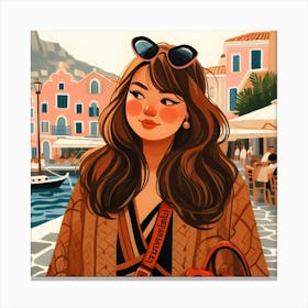 Beautiful Asian Girl Canvas Print