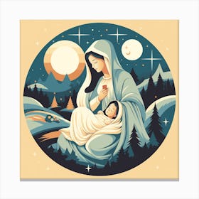 Jesus And Mary 14 Canvas Print
