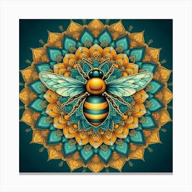 Mandala Bee Canvas Print