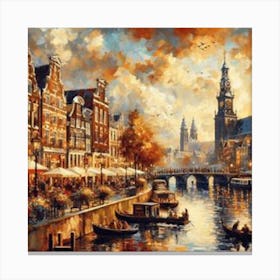 Amsterdam At Dusk Canvas Print