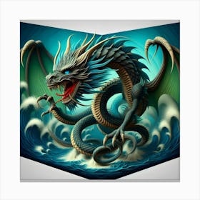 Dragon In The Ocean Canvas Print