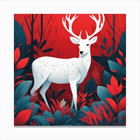 Deer In The Forest Canvas Print