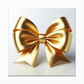 Gold Bow Canvas Print