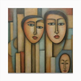 Three Faces 2 Canvas Print