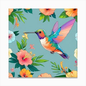 Hummingbird Art Print Canvas Print