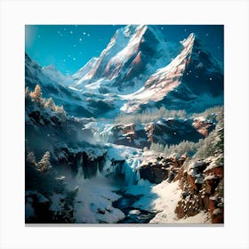 Snowy Mountains 1 Canvas Print