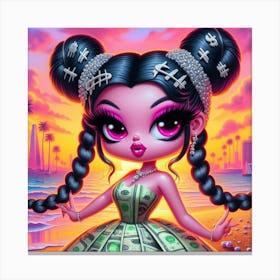 Money Girl 14 Canvas Print