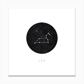 Leo Constellation Square Canvas Print