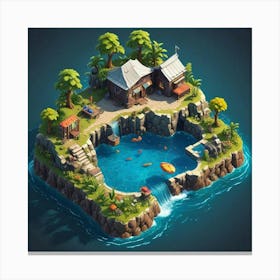 Isometric Island 1 Canvas Print