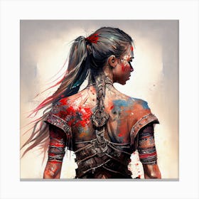 Powerful Warrior Back Woman #4 Canvas Print