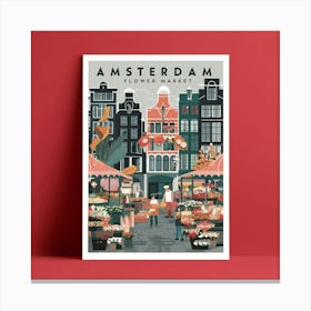 Amsterdam Flower Market 2 Canvas Print