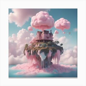 Pink Cloud Island Canvas Print