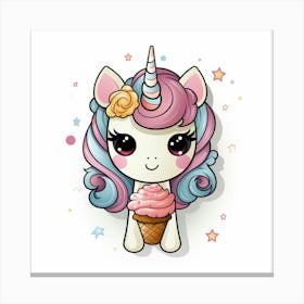 Kawaii Unicorn 27 Canvas Print