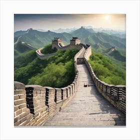 15762 The Iconic Great Wall Of China, Stretching Along T Xl 1024 V1 0 Canvas Print
