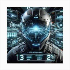 Futuristic Helmet 6 Canvas Print