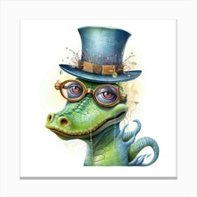 Alligator In Top Hat Leinwandbilder