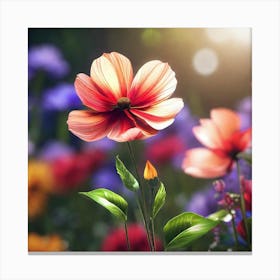 Flowers In The Garden 6 Canvas Print