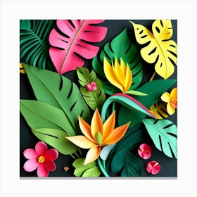 Paper Cut Art Canvas Print