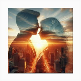 Sunset Cityscape Canvas Print