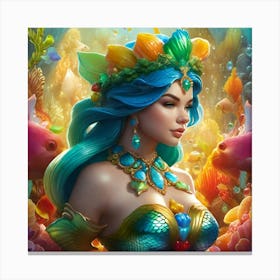 Gummy Bear Mermaid 5 Canvas Print