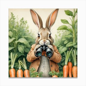 Rabbit With Binoculars 4 Canvas Print